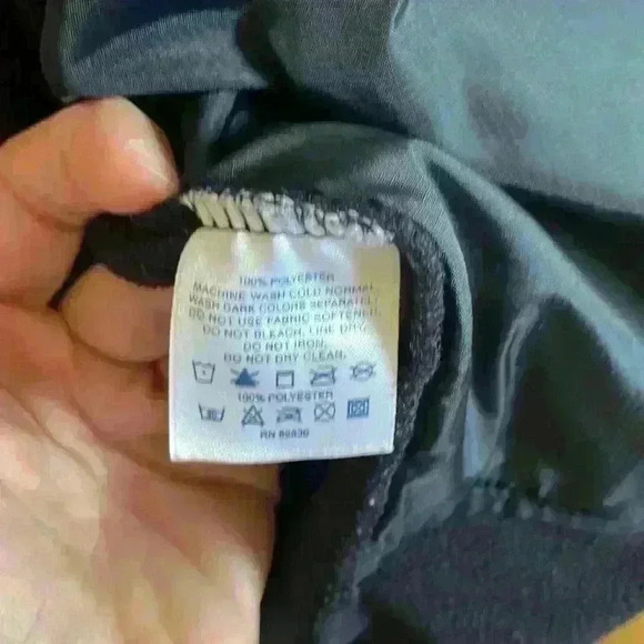 Lands End Mens black fleece jacket with 7 pockets zipper closure - Picture 11 of 14